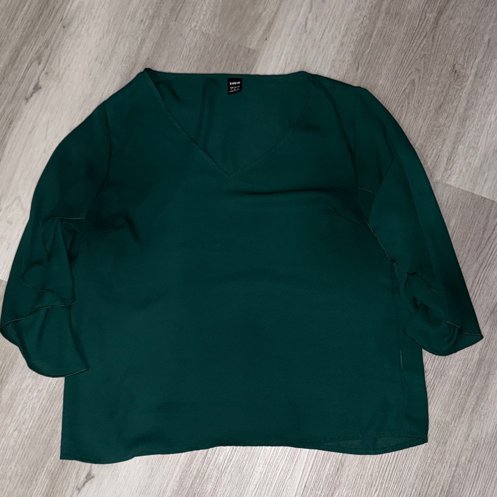 SHEIN Deep Green Blouse